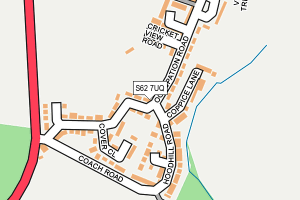 S62 7UQ map - OS OpenMap – Local (Ordnance Survey)
