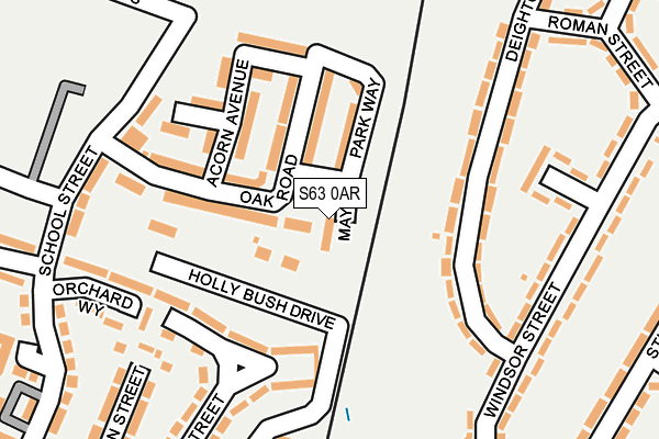 S63 0AR map - OS OpenMap – Local (Ordnance Survey)