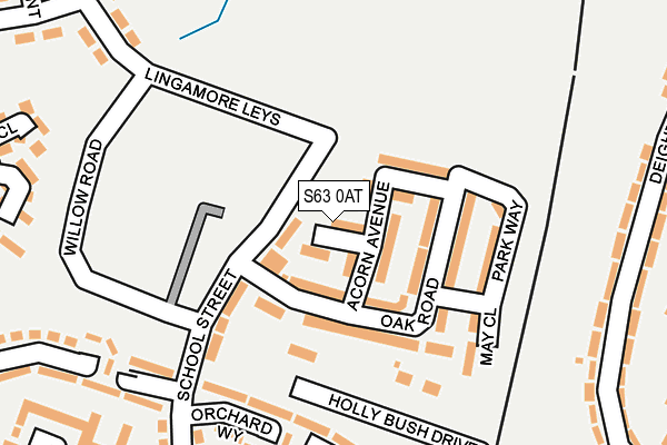 S63 0AT map - OS OpenMap – Local (Ordnance Survey)