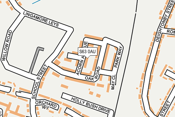 S63 0AU map - OS OpenMap – Local (Ordnance Survey)