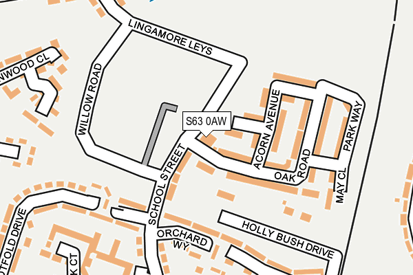 S63 0AW map - OS OpenMap – Local (Ordnance Survey)