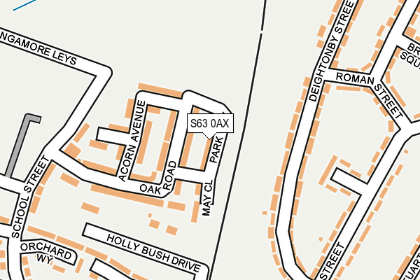 S63 0AX map - OS OpenMap – Local (Ordnance Survey)