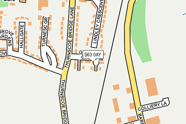 S63 0AY map - OS OpenMap – Local (Ordnance Survey)