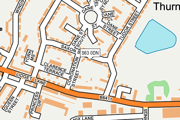 S63 0DN map - OS OpenMap – Local (Ordnance Survey)