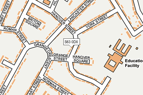 S63 0DX map - OS OpenMap – Local (Ordnance Survey)