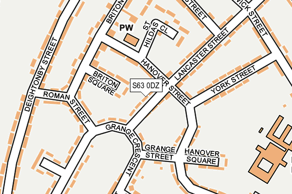S63 0DZ map - OS OpenMap – Local (Ordnance Survey)