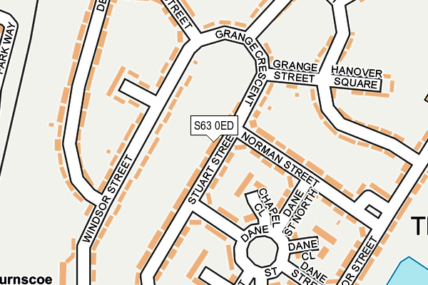 S63 0ED map - OS OpenMap – Local (Ordnance Survey)
