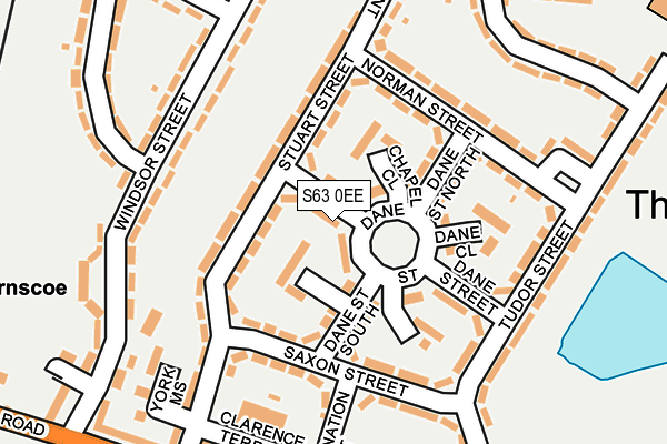 S63 0EE map - OS OpenMap – Local (Ordnance Survey)