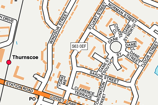S63 0EF map - OS OpenMap – Local (Ordnance Survey)
