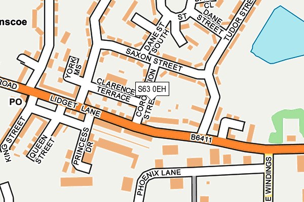 S63 0EH map - OS OpenMap – Local (Ordnance Survey)