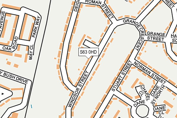 S63 0HD map - OS OpenMap – Local (Ordnance Survey)