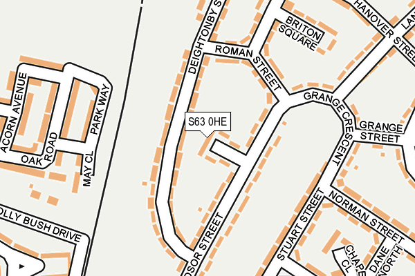 S63 0HE map - OS OpenMap – Local (Ordnance Survey)