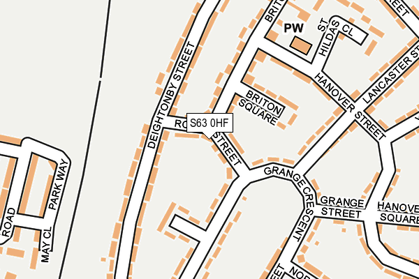 S63 0HF map - OS OpenMap – Local (Ordnance Survey)