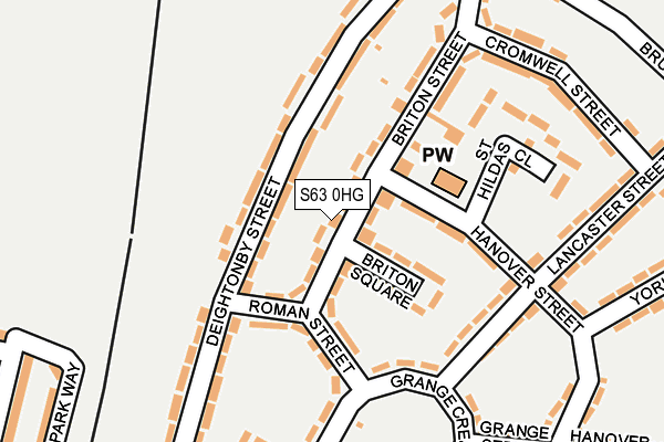 S63 0HG map - OS OpenMap – Local (Ordnance Survey)