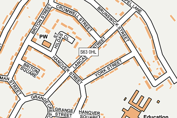 S63 0HL map - OS OpenMap – Local (Ordnance Survey)