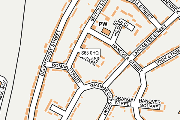 S63 0HQ map - OS OpenMap – Local (Ordnance Survey)