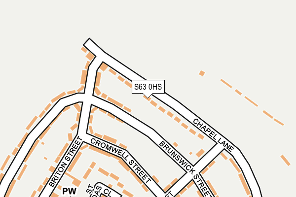 S63 0HS map - OS OpenMap – Local (Ordnance Survey)