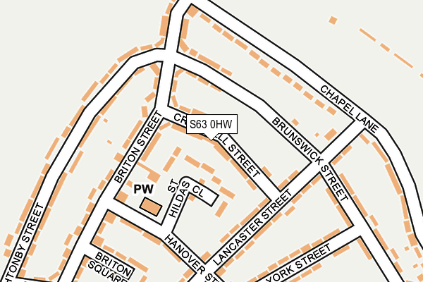 S63 0HW map - OS OpenMap – Local (Ordnance Survey)