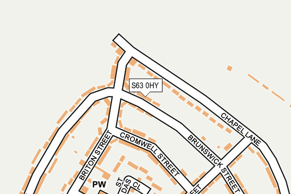 S63 0HY map - OS OpenMap – Local (Ordnance Survey)