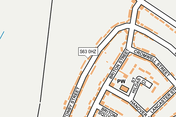 S63 0HZ map - OS OpenMap – Local (Ordnance Survey)