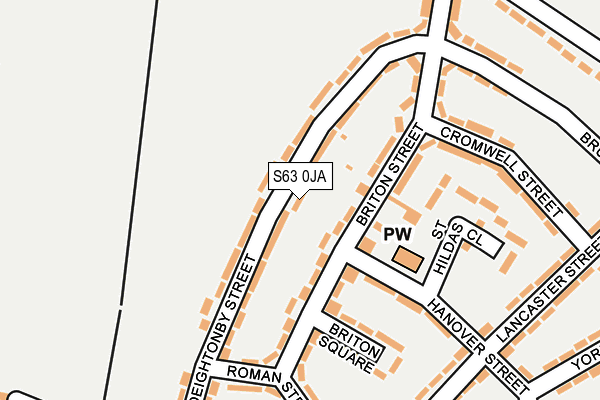 S63 0JA map - OS OpenMap – Local (Ordnance Survey)