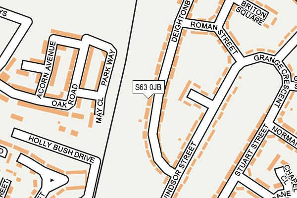 S63 0JB map - OS OpenMap – Local (Ordnance Survey)
