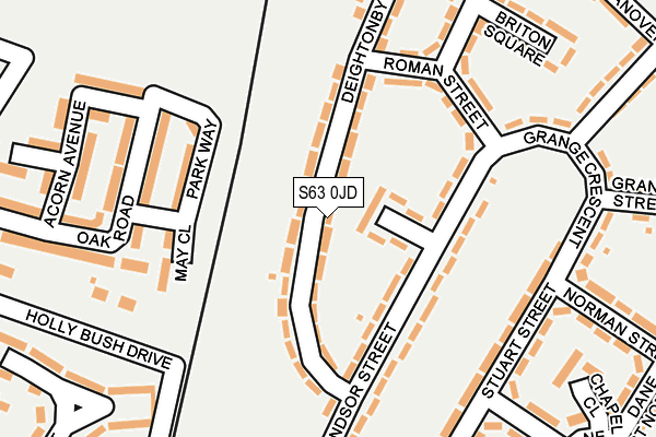 S63 0JD map - OS OpenMap – Local (Ordnance Survey)
