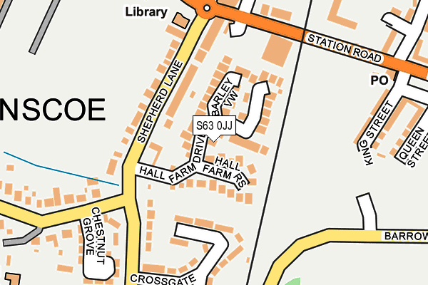 S63 0JJ map - OS OpenMap – Local (Ordnance Survey)