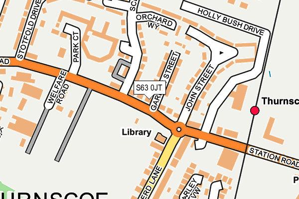 S63 0JT map - OS OpenMap – Local (Ordnance Survey)