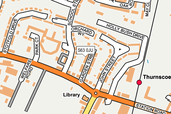 S63 0JU map - OS OpenMap – Local (Ordnance Survey)