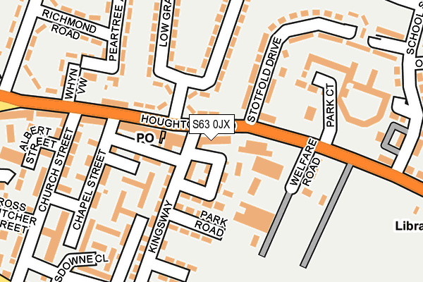 S63 0JX map - OS OpenMap – Local (Ordnance Survey)