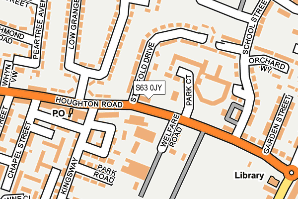 S63 0JY map - OS OpenMap – Local (Ordnance Survey)
