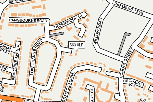 S63 0LF map - OS OpenMap – Local (Ordnance Survey)