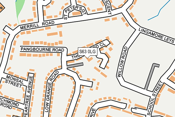 S63 0LG map - OS OpenMap – Local (Ordnance Survey)