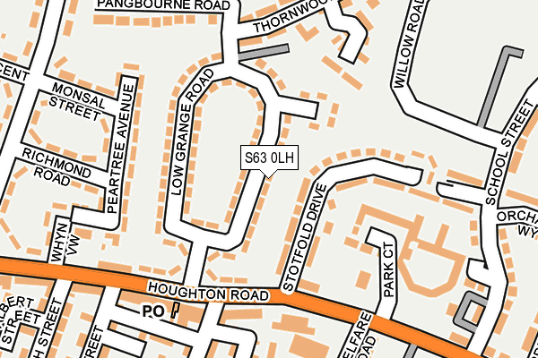 S63 0LH map - OS OpenMap – Local (Ordnance Survey)