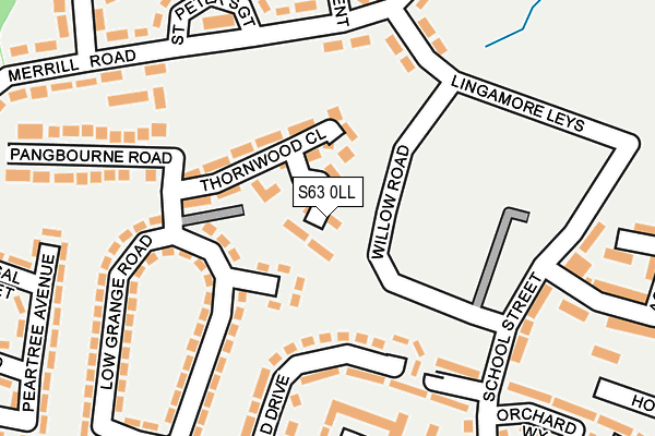 S63 0LL map - OS OpenMap – Local (Ordnance Survey)