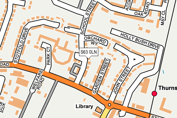 S63 0LN map - OS OpenMap – Local (Ordnance Survey)