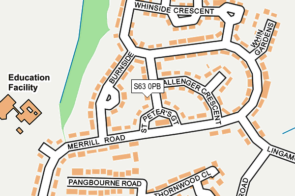 S63 0PB map - OS OpenMap – Local (Ordnance Survey)