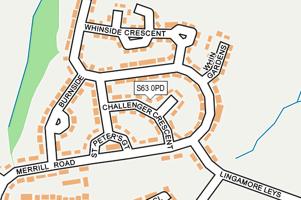 S63 0PD map - OS OpenMap – Local (Ordnance Survey)