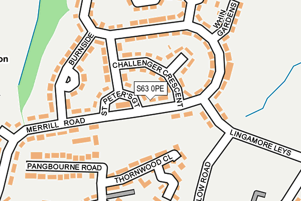 S63 0PE map - OS OpenMap – Local (Ordnance Survey)