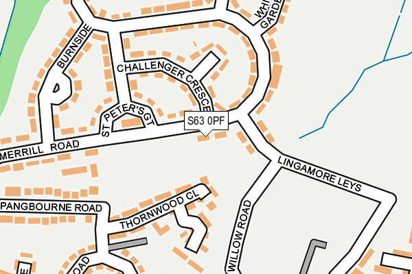 S63 0PF map - OS OpenMap – Local (Ordnance Survey)