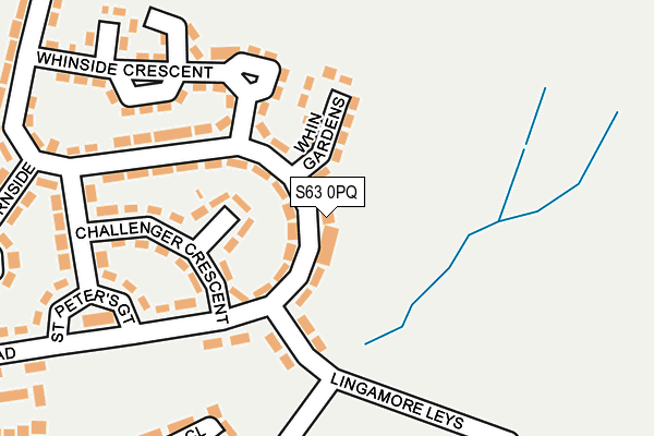 S63 0PQ map - OS OpenMap – Local (Ordnance Survey)