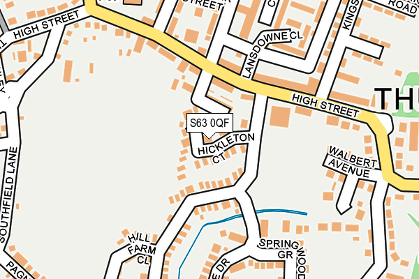 S63 0QF map - OS OpenMap – Local (Ordnance Survey)