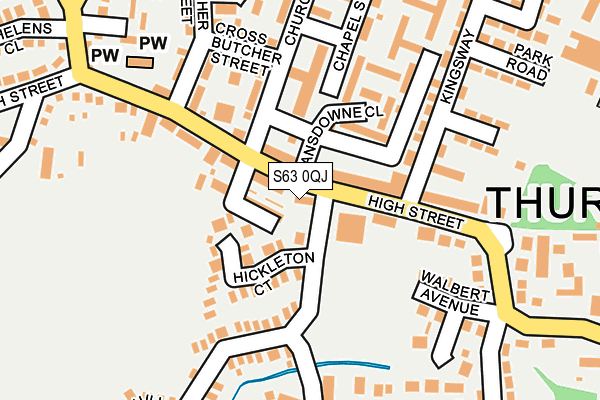 S63 0QJ map - OS OpenMap – Local (Ordnance Survey)