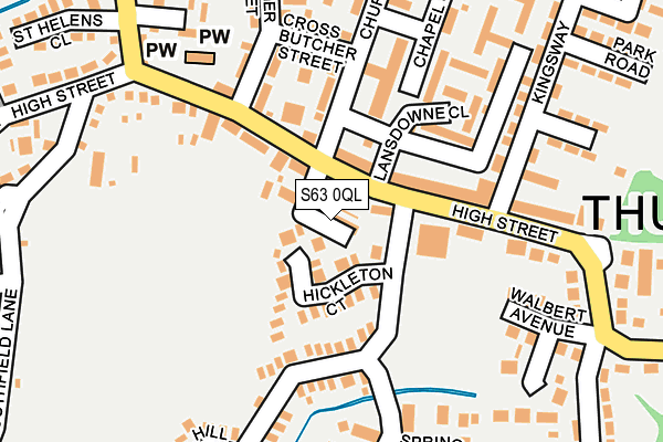 S63 0QL map - OS OpenMap – Local (Ordnance Survey)