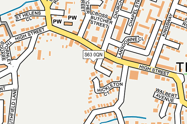 S63 0QN map - OS OpenMap – Local (Ordnance Survey)