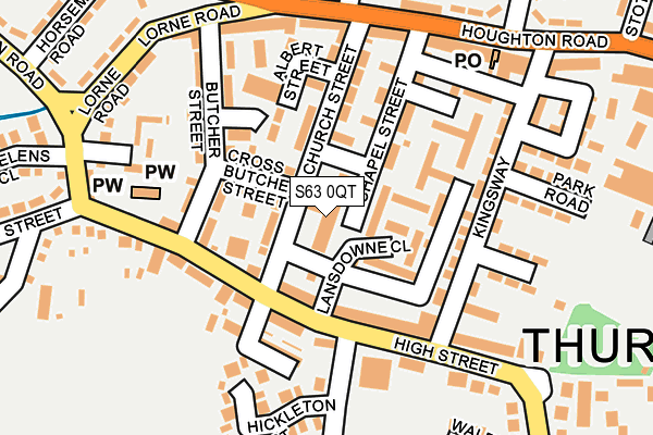 S63 0QT map - OS OpenMap – Local (Ordnance Survey)
