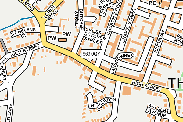 S63 0QY map - OS OpenMap – Local (Ordnance Survey)