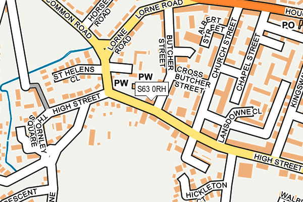 S63 0RH map - OS OpenMap – Local (Ordnance Survey)