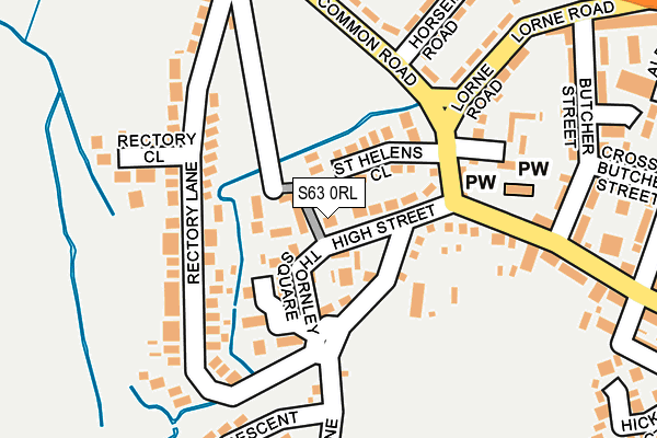 S63 0RL map - OS OpenMap – Local (Ordnance Survey)